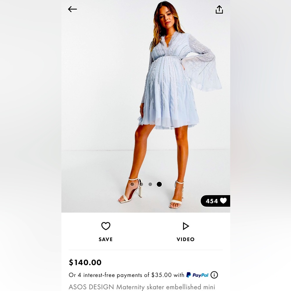 ASOS maternity dress NWT
